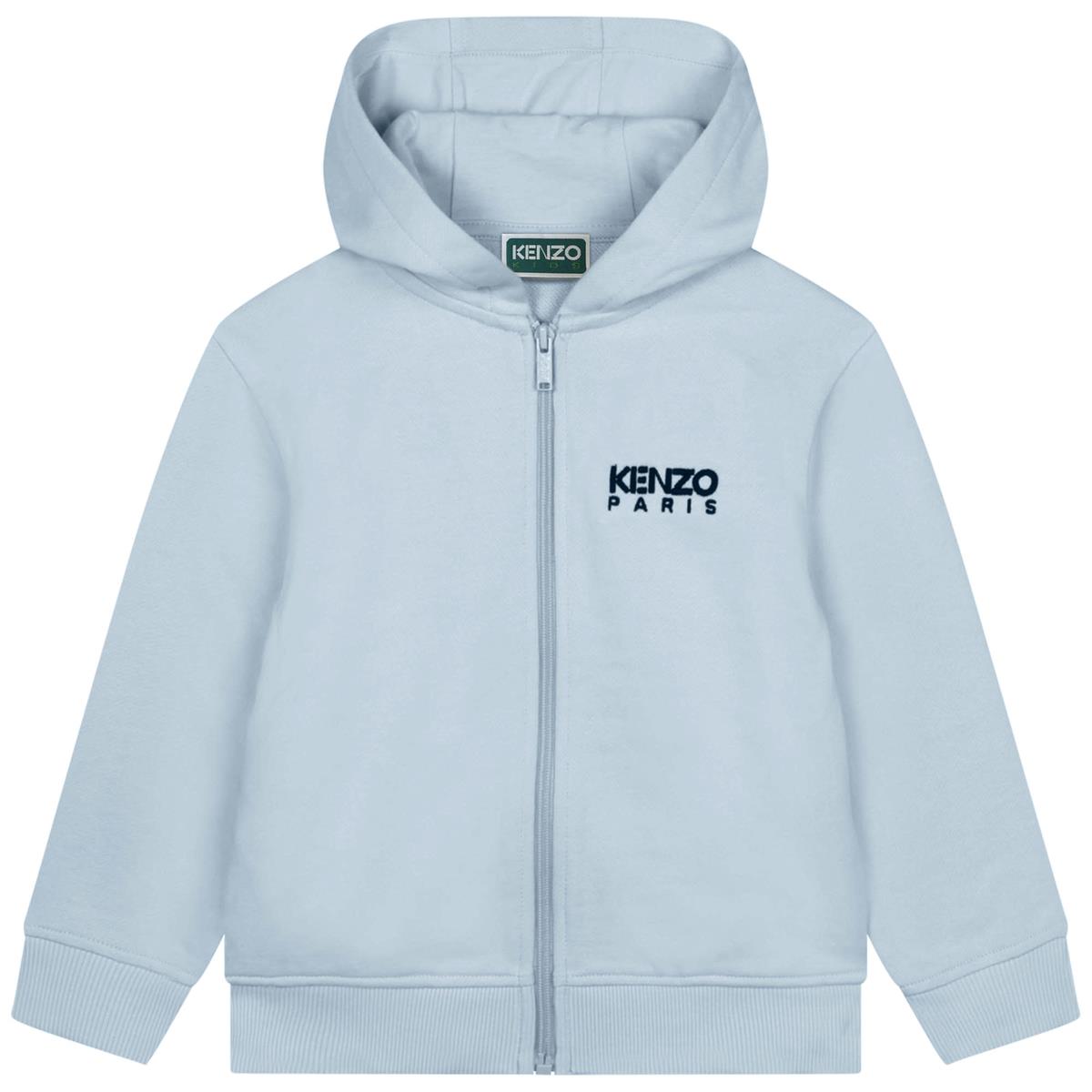 男童蓝色拉链上衣