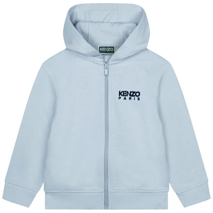 男童蓝色拉链上衣