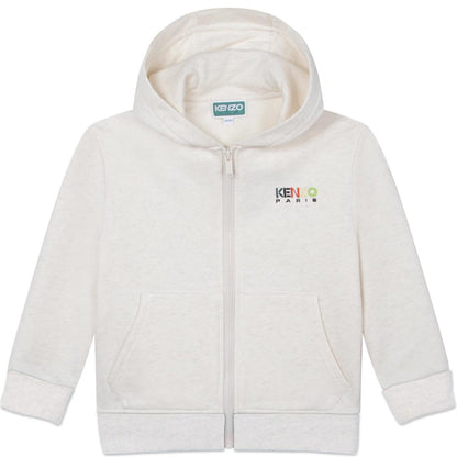 女童浅灰色拉链上衣