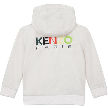 女童浅灰色拉链上衣