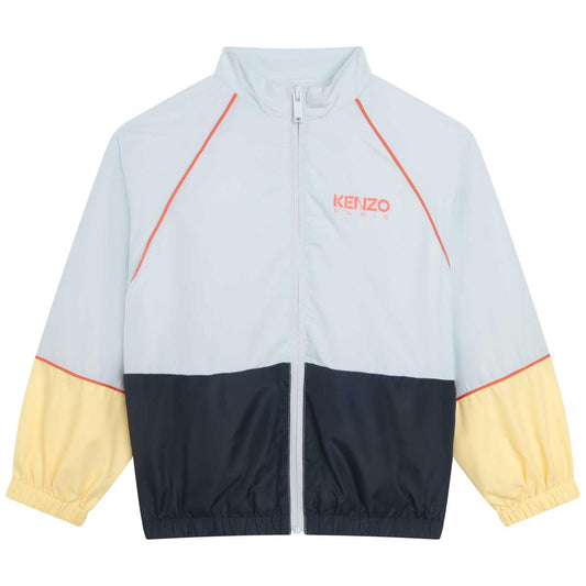 男童浅蓝色拉链上衣