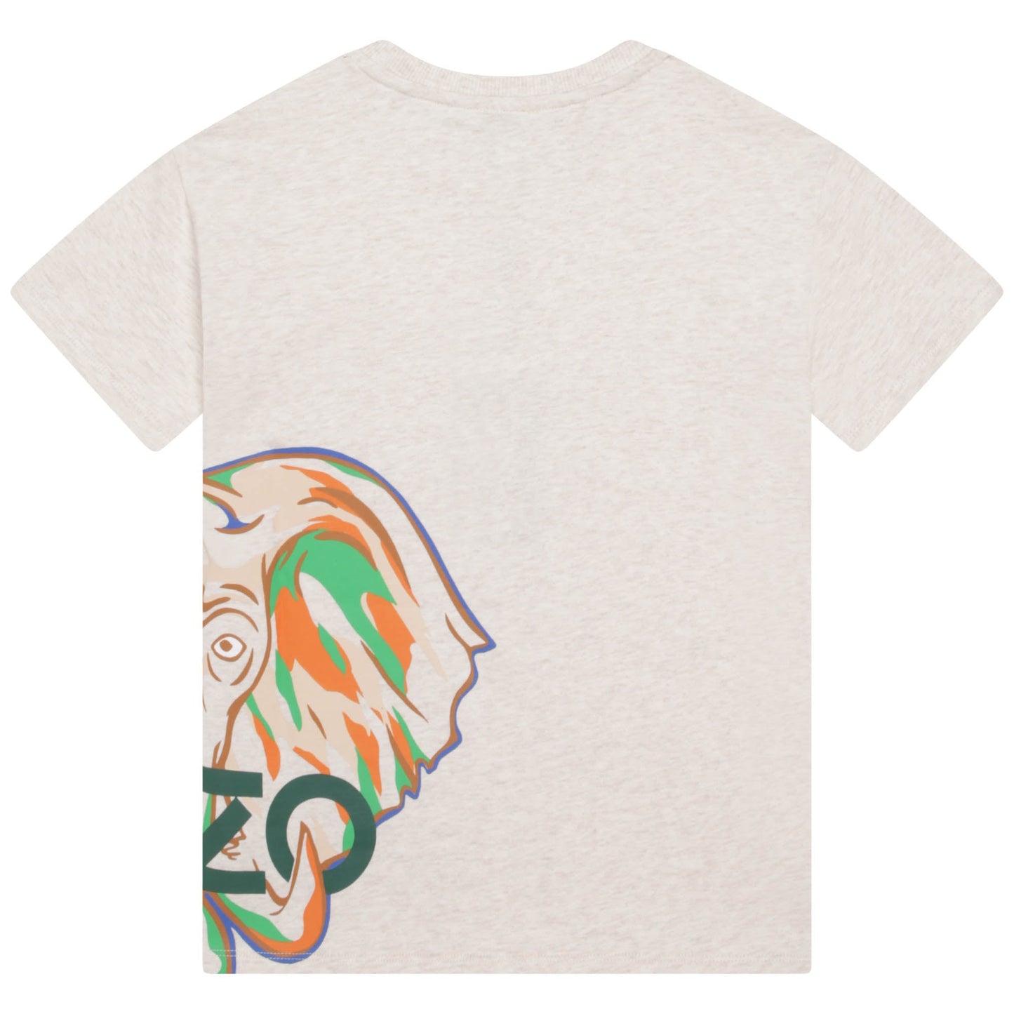 男童米色印花棉T恤