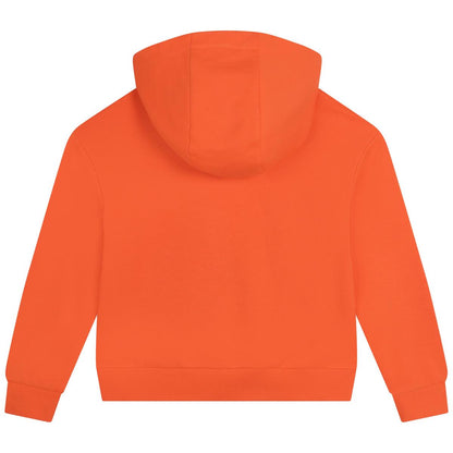 男童橙色连帽卫衣
