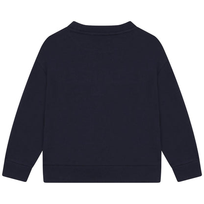 男童藏青色Logo卫衣