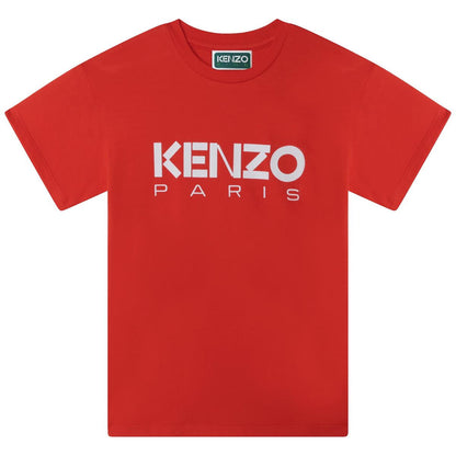 儿童红色Logo T恤