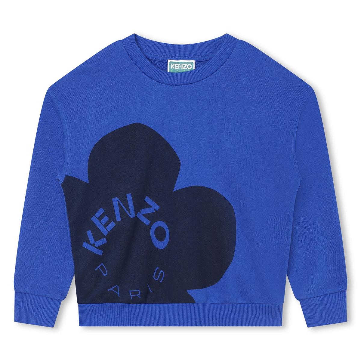 男童蓝色Logo棉卫衣