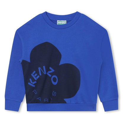 男童蓝色Logo棉卫衣