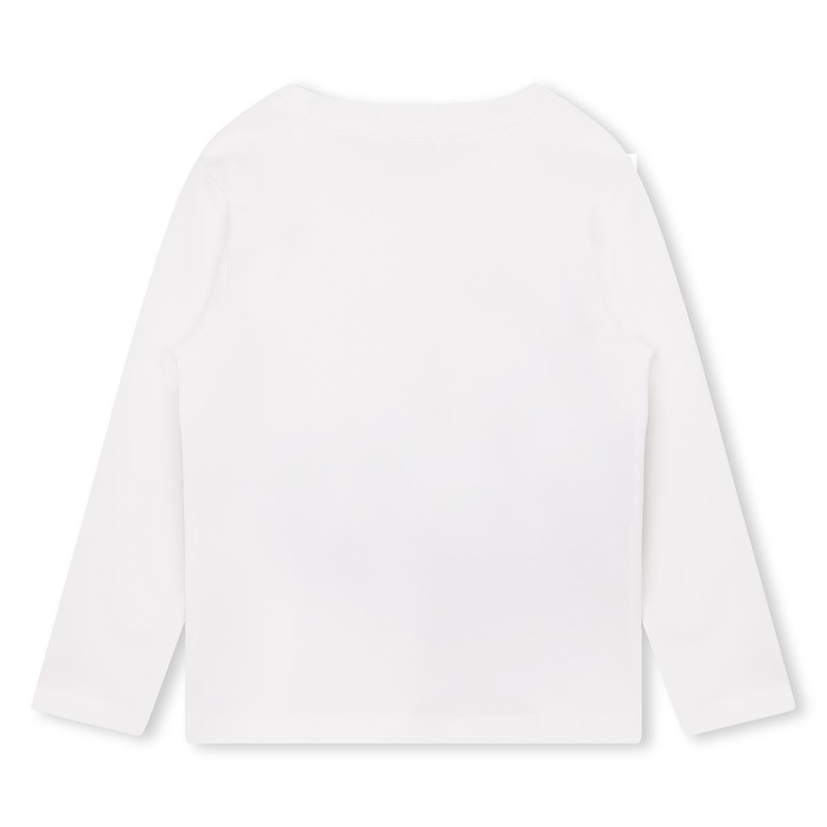 男童白色Logo棉T恤