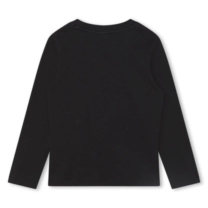 男童黑色Logo棉T恤