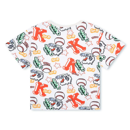 男童白色Logo棉T恤