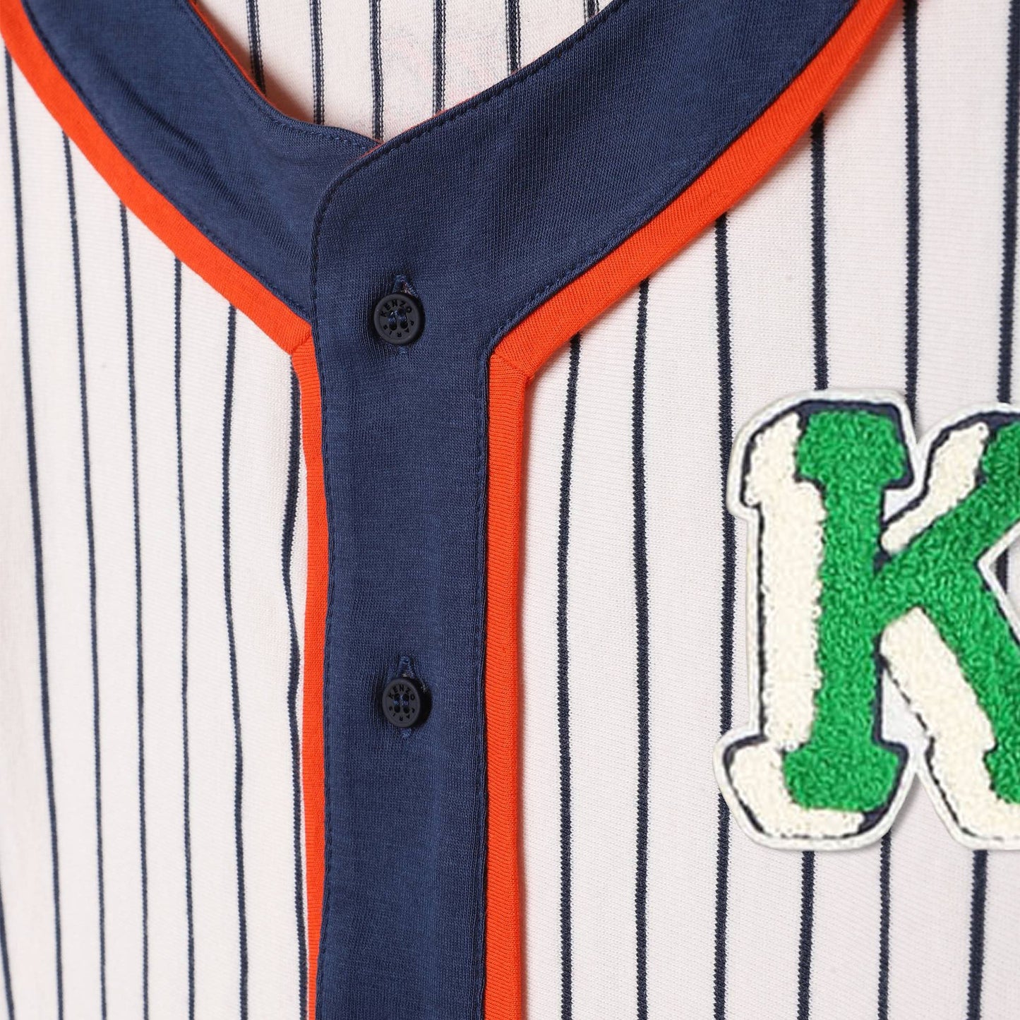 男童白色条纹棉T恤