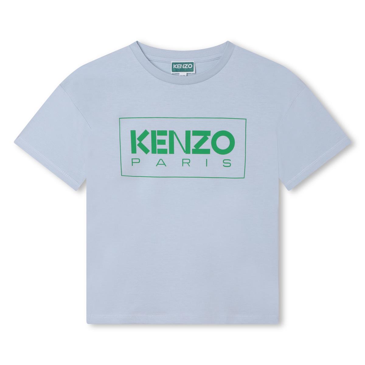 儿童浅蓝色Logo棉T恤