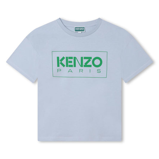 儿童浅蓝色Logo棉T恤