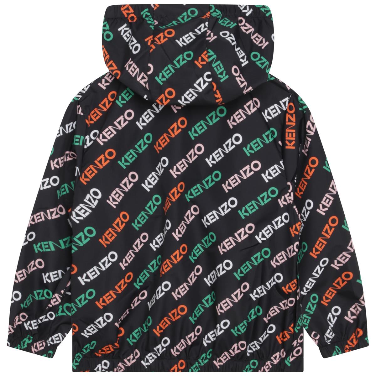 女童黑色Logo拉链上衣