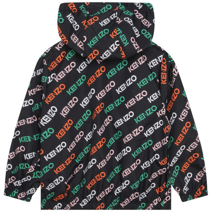 女童黑色Logo拉链上衣