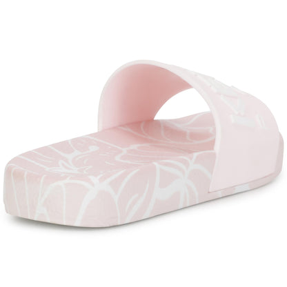 儿童粉色Logo凉鞋