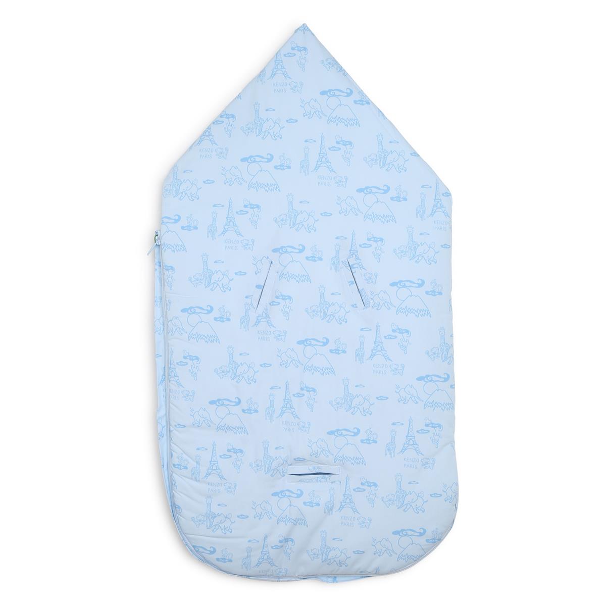 婴儿蓝色棉包被