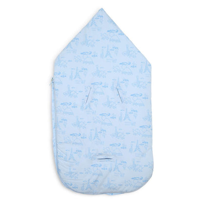 婴儿蓝色棉包被