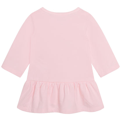 女婴粉色印花连衣裙