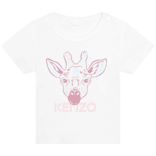 婴儿白色Logo T恤