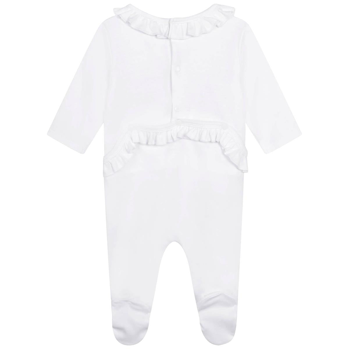 女婴白色Logo连体衣