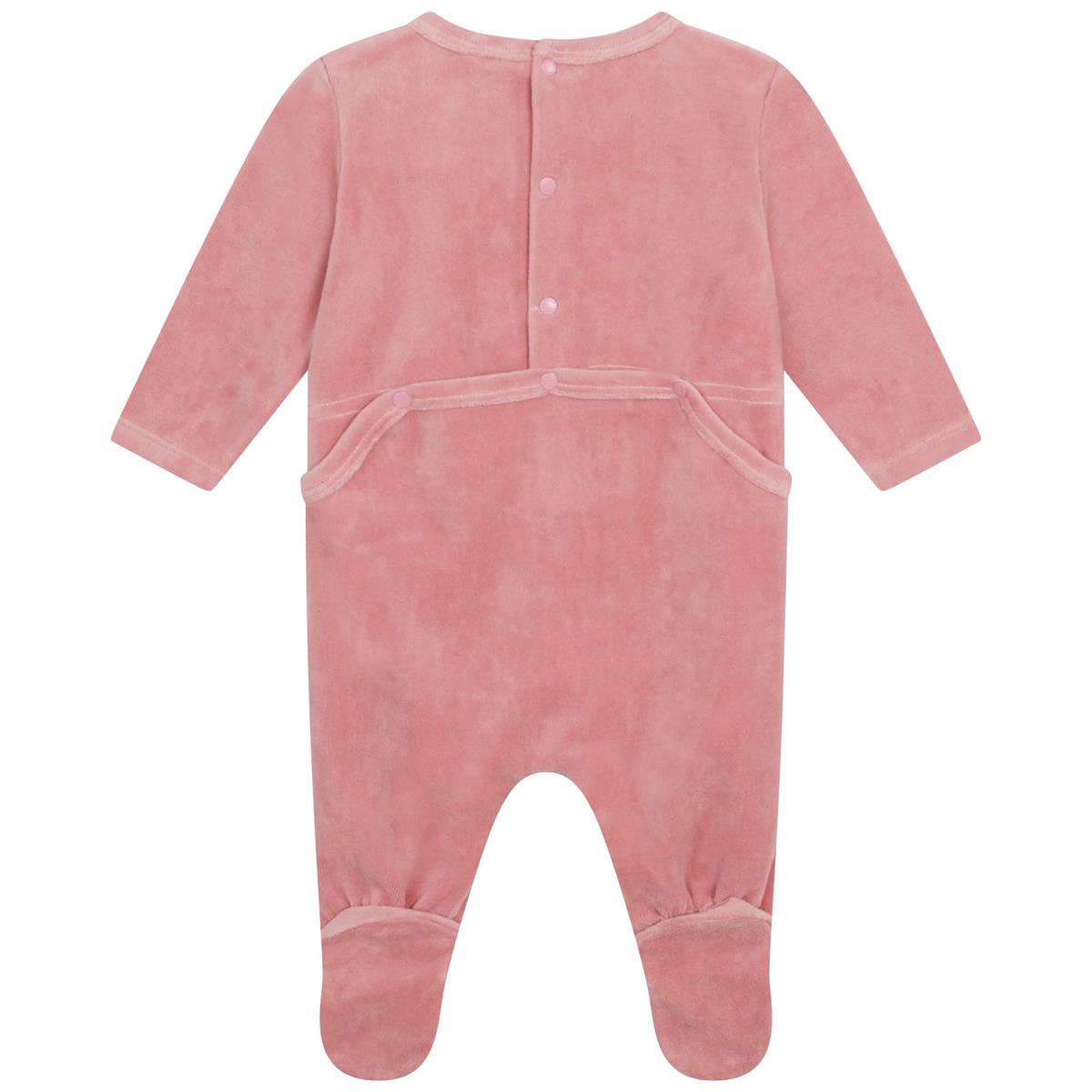 女婴粉色Logo连体衣