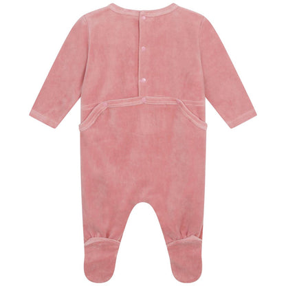 女婴粉色Logo连体衣