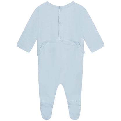 男婴蓝色Logo连体衣