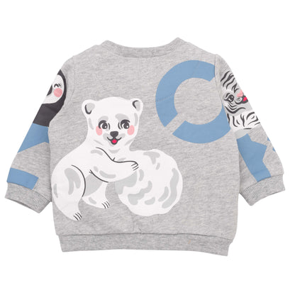 男婴灰色棉套装