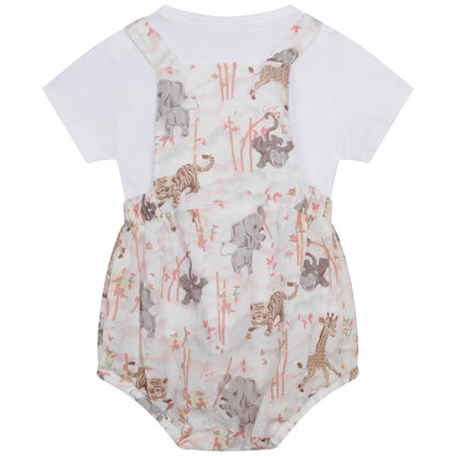 女婴白色棉套装