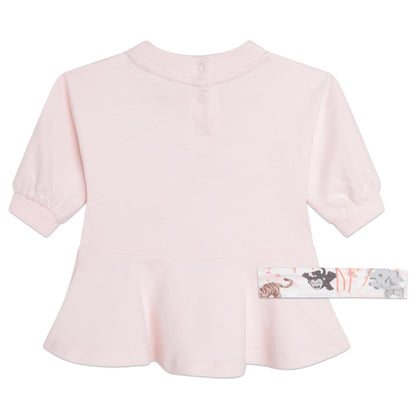 女婴粉色印花连衣裙