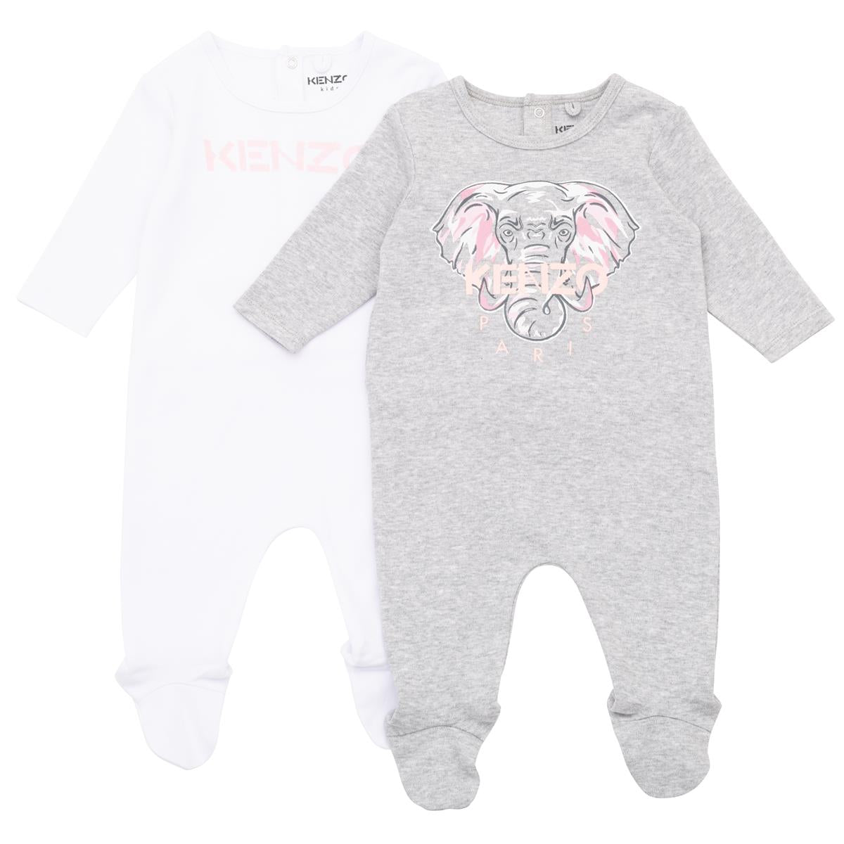 女婴白色连体衣套装