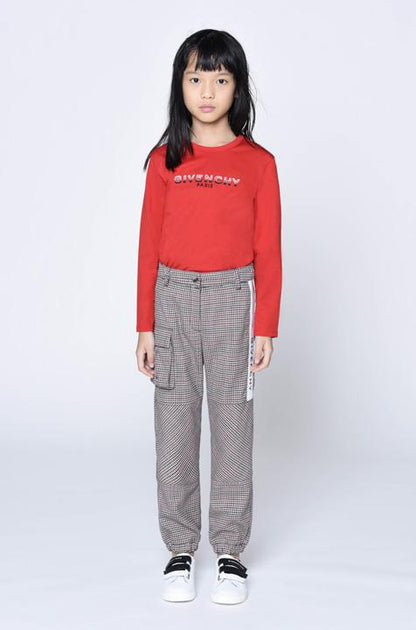 女童红色Logo棉T恤