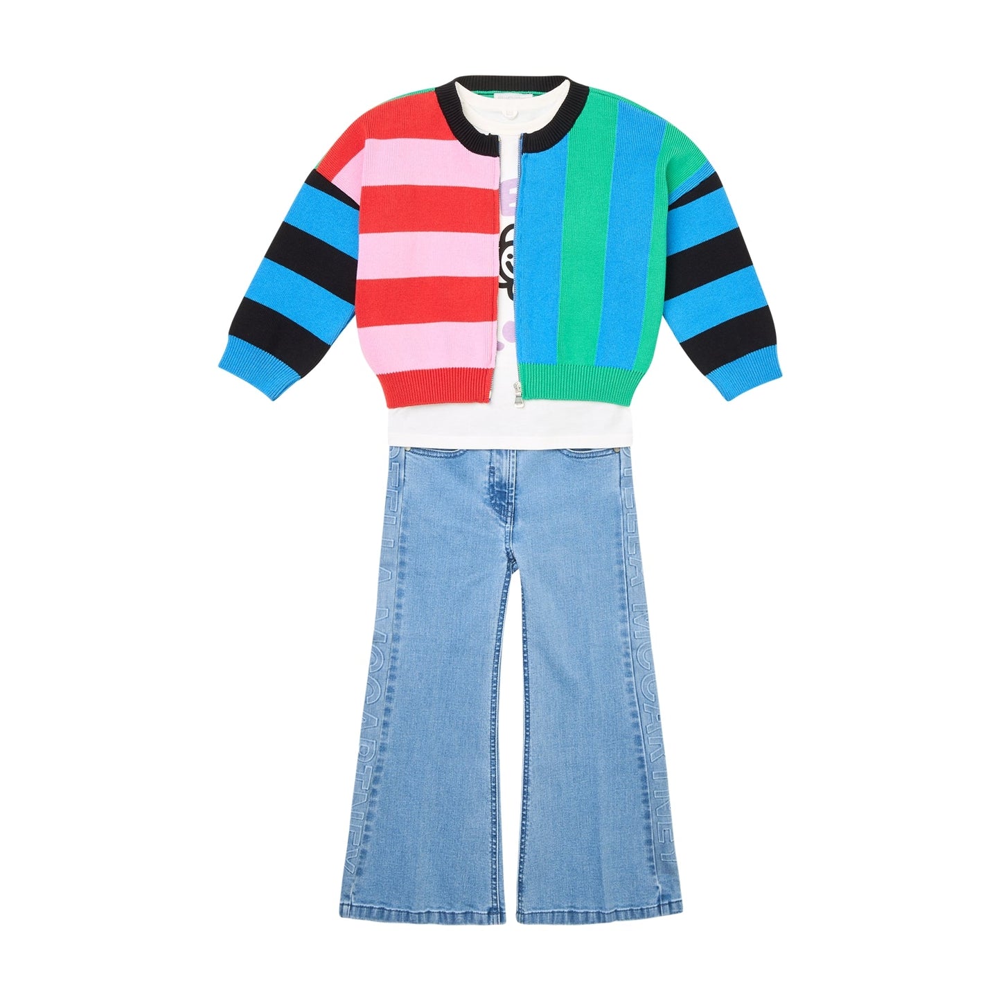 女童蓝色牛仔裤