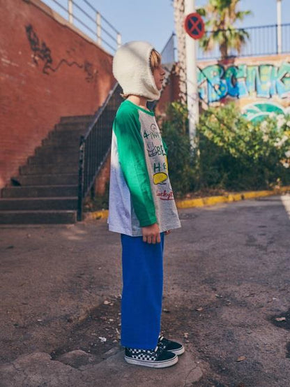 儿童绿色印花棉T恤