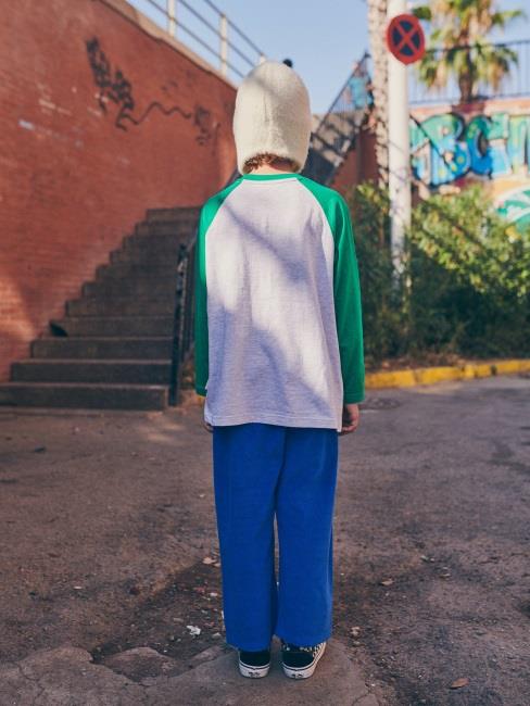 儿童绿色印花棉T恤