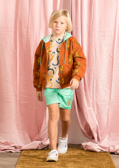 儿童薄荷绿短裤