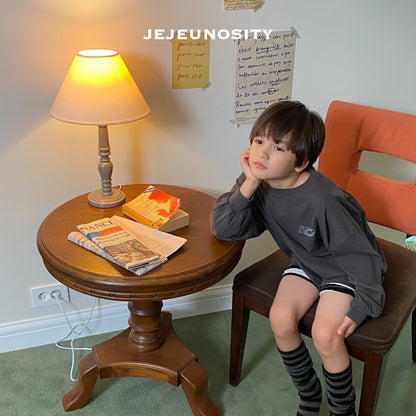 儿童木炭色棉T恤