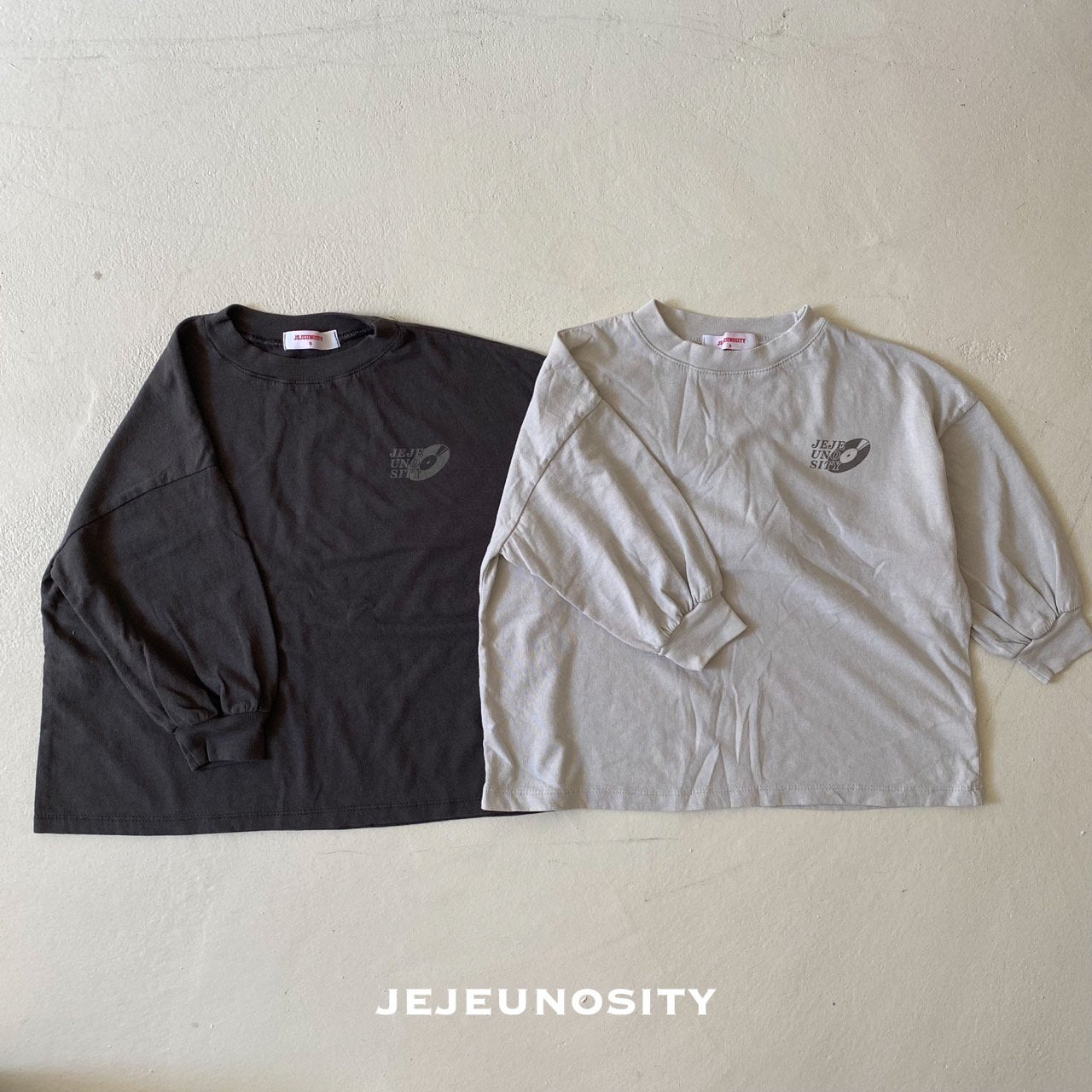 儿童木炭色棉T恤