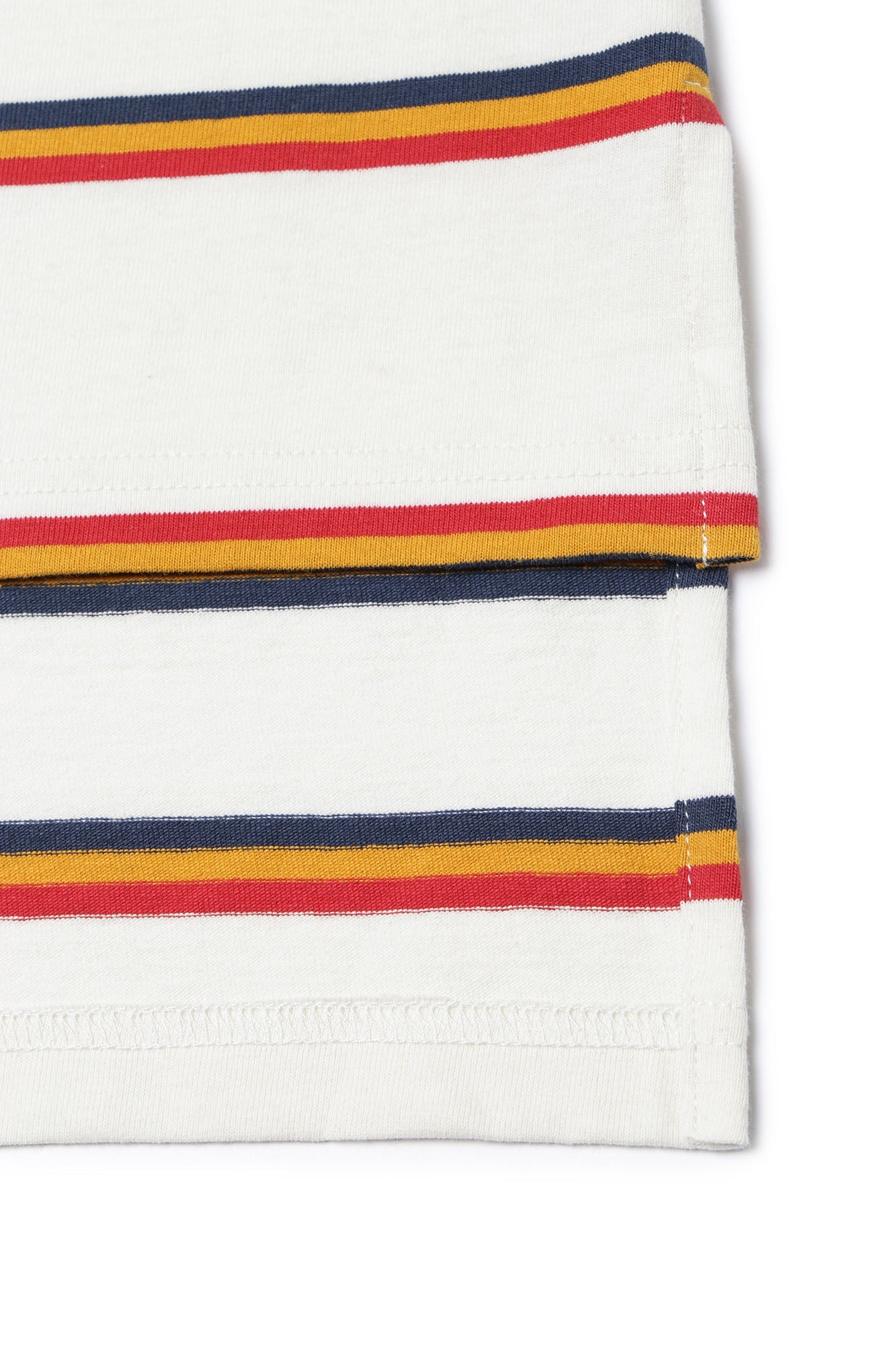 女童白色条纹棉连衣裙