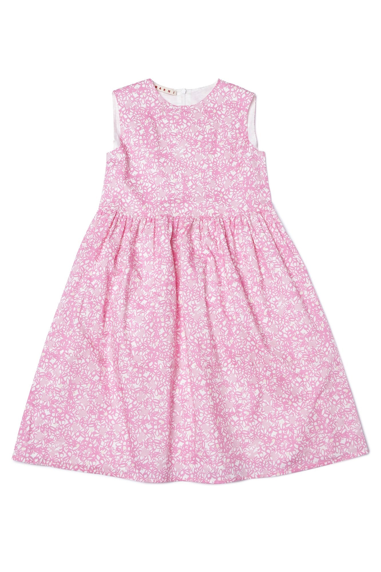 女童粉色棉连衣裙