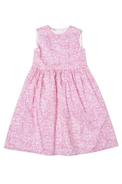 女童粉色棉连衣裙