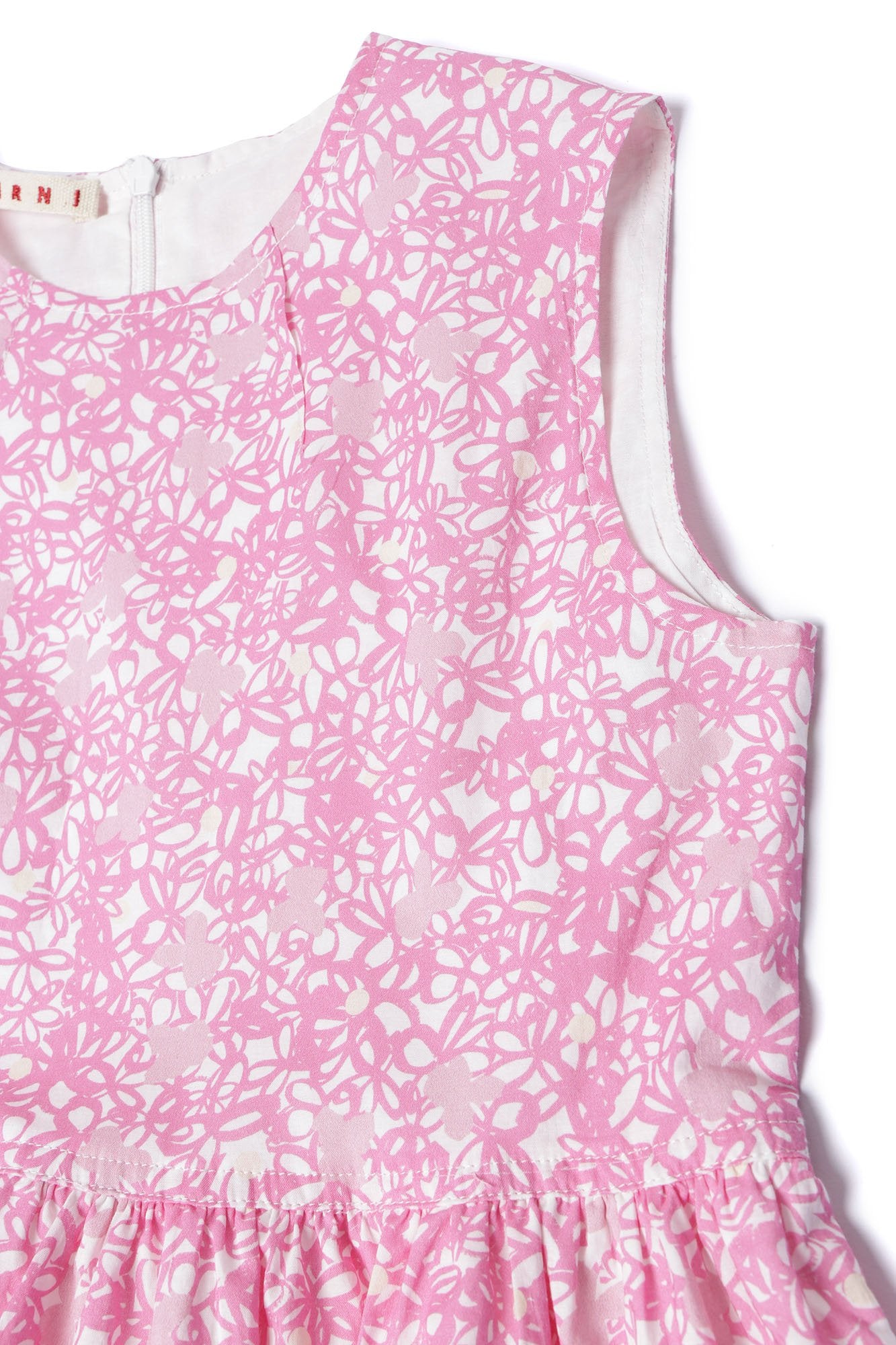 女童粉色棉连衣裙