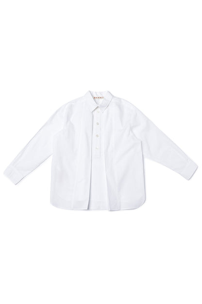 Girls White Cotton Shirt
