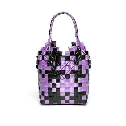 女童紫色Logo手提包