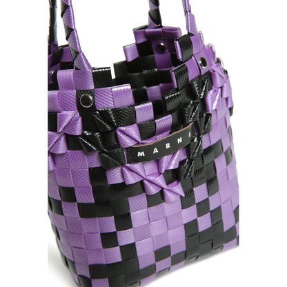 女童紫色Logo手提包