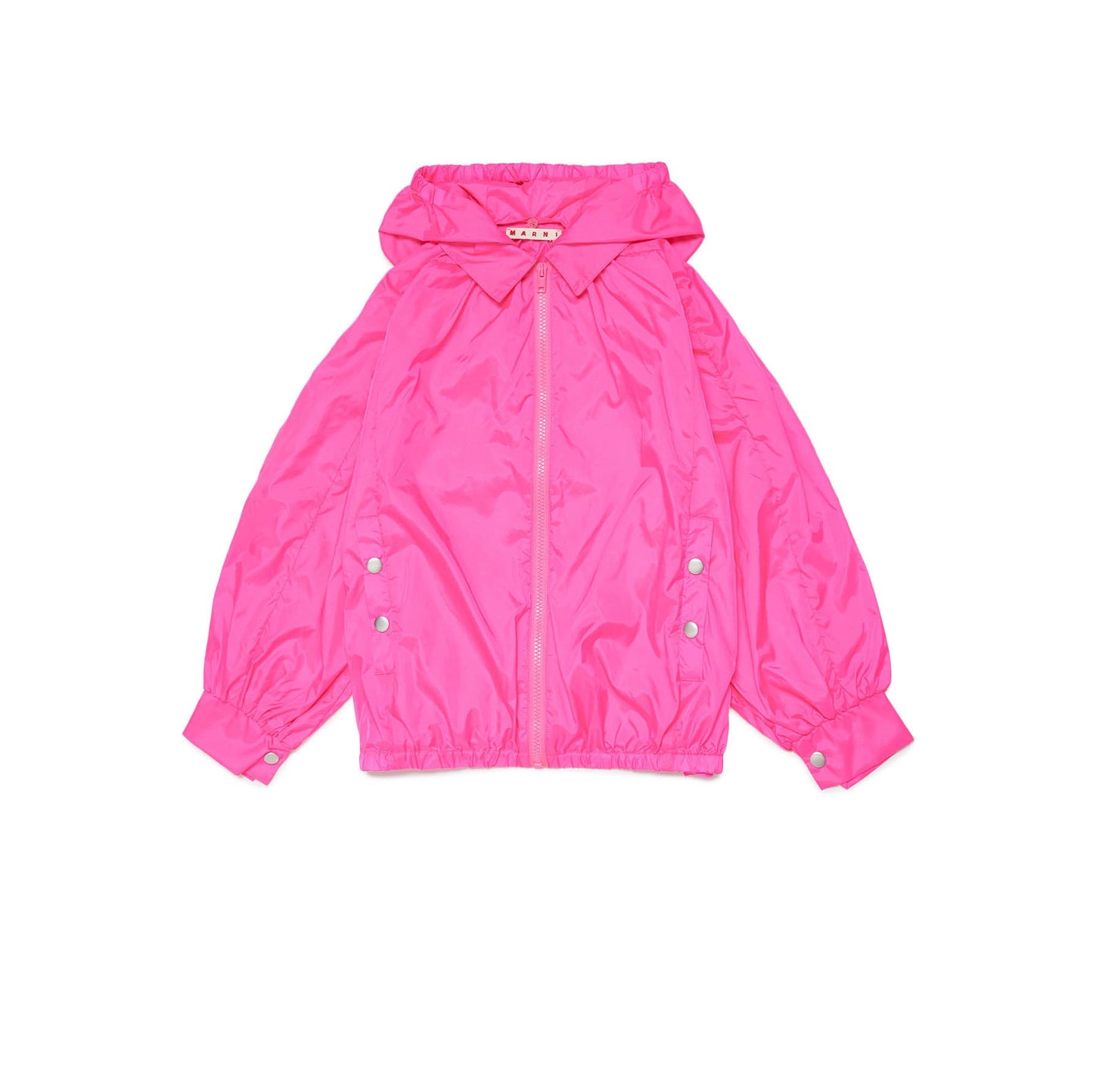 女童荧光粉拉链夹克