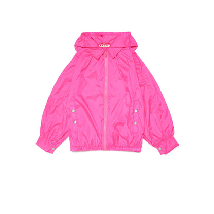 女童荧光粉拉链夹克