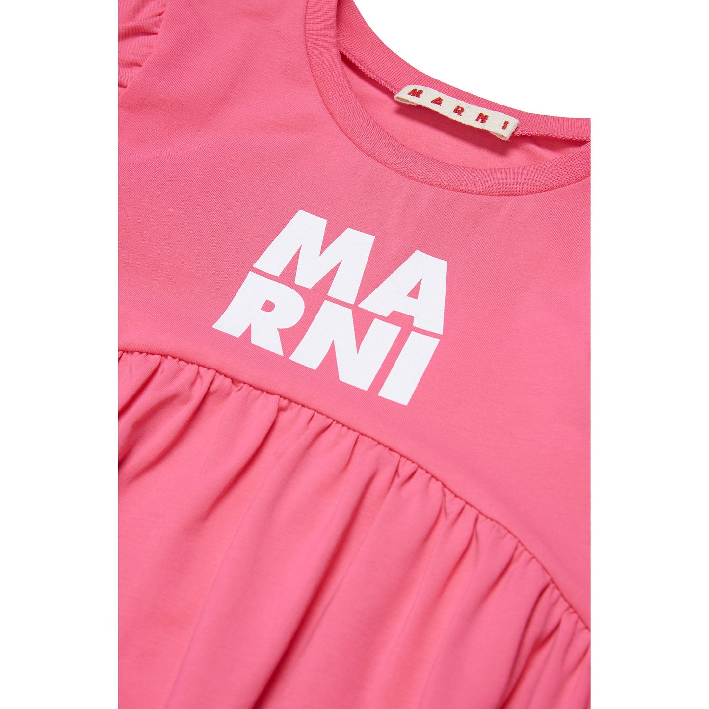 女童粉色Logo棉连衣裙