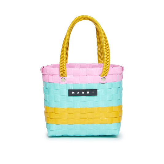 女童浅绿色Logo手提包